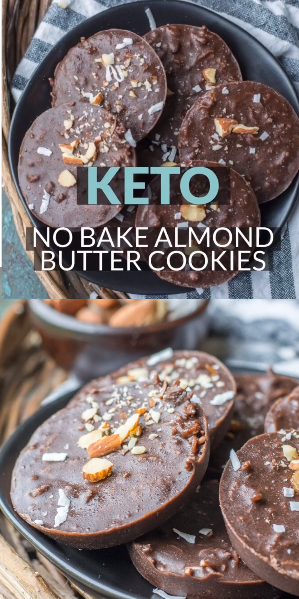 Keto No Bake Almond Butter Cookies -   19 desserts Rezepte cookies ideas