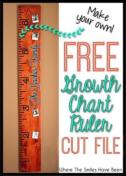 Free DIY Growth Chart Ruler Cut File -   19 diy projects With Wood growth charts ideas