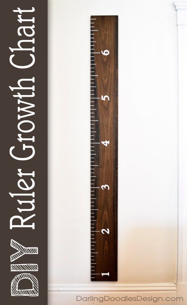 DIY Ruler Growth Chart - Darling Doodles -   19 diy projects With Wood growth charts ideas