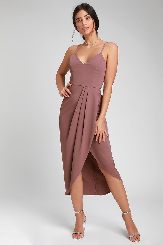 Reinette Mauve Purple Midi Dress -   19 dress Midi prom ideas