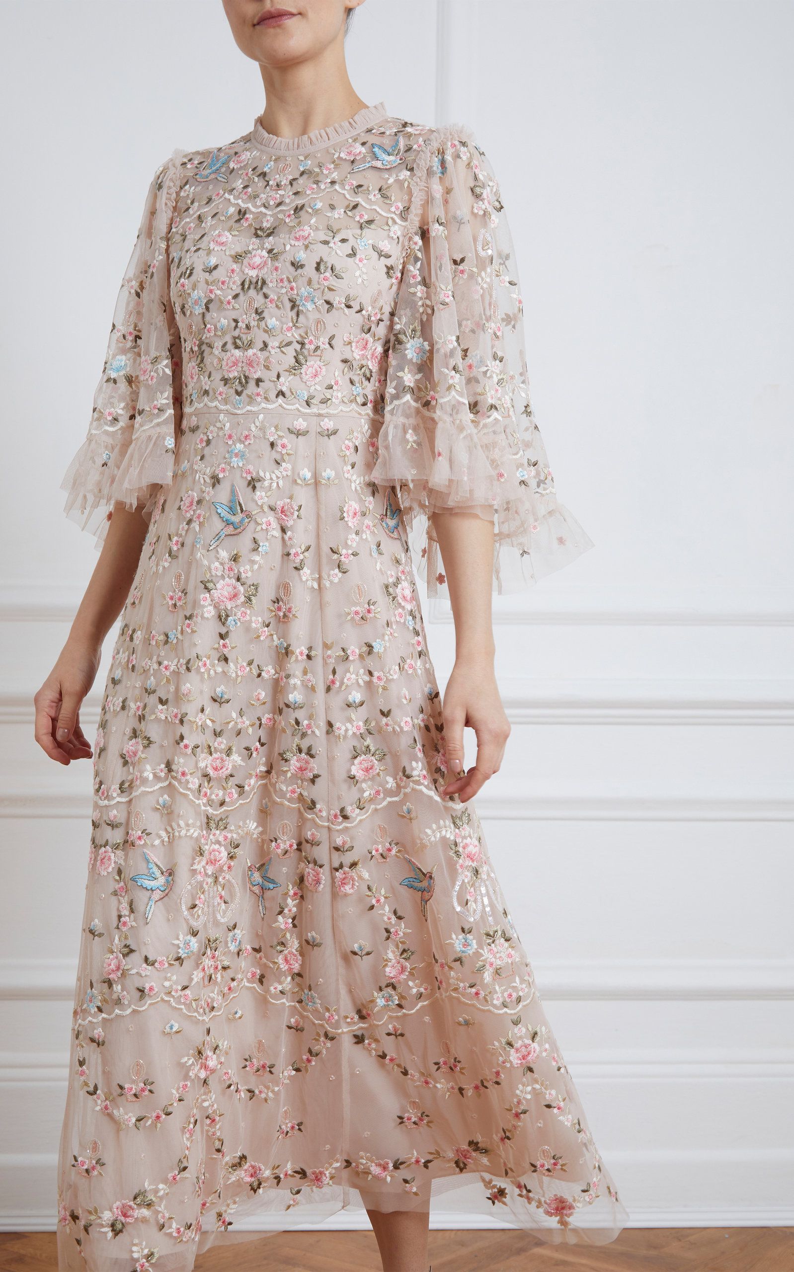 Regency Embroidered Tulle Midi Dress by Needle & Thread | Moda Operandi -   19 dress Midi prom ideas