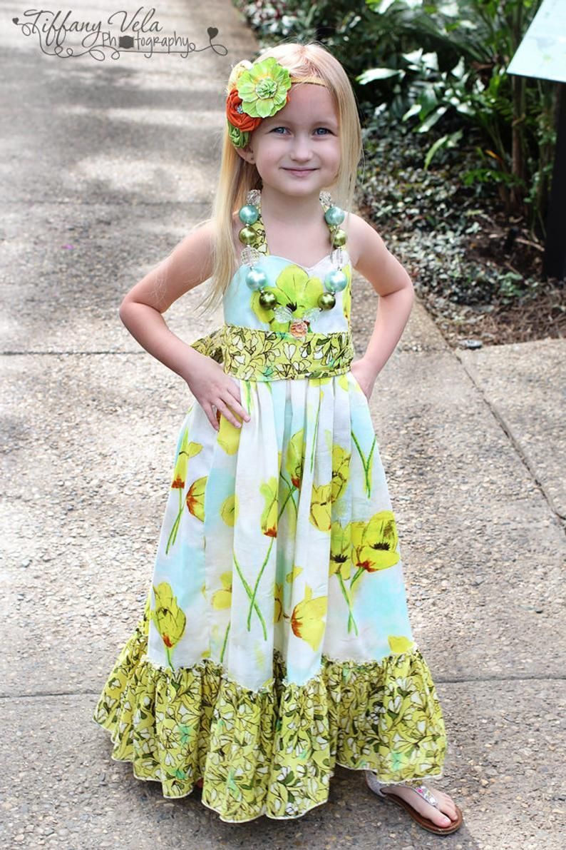 Peony's Sweetheart Maxi Dress PDF Pattern sizes 6/12 months to 15/16 Kids Plus FREE Doll Pattern -   19 dress Patterns princess ideas