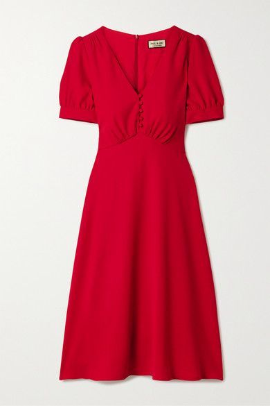 Paul & Joe - Crepe Midi Dress - Red -   19 dress Red midi ideas