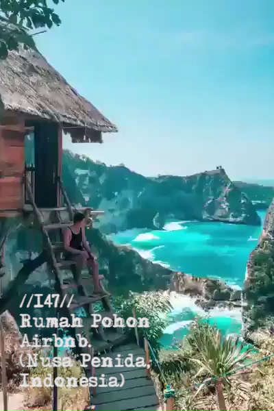//147// Rumah Pohon Airbnb. (Nusa Penida, Indonesia) -   25 travel destinations Videos places to visit ideas