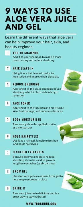 9 Ways to Use Aloe Vera Juice and Gel -   beauty Hacks aloe vera