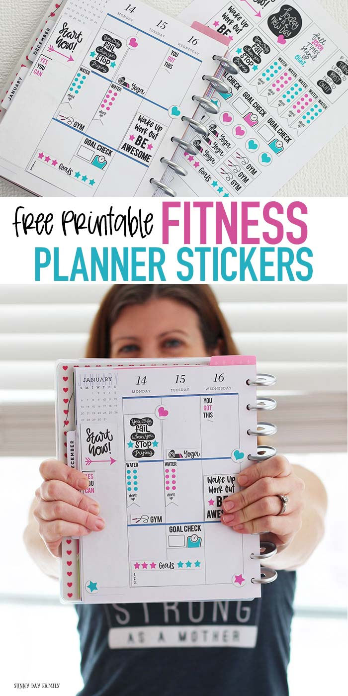 Rock Your Goals with a FREE Fitness Planner Stickers Printable -   fitness Planner stickers