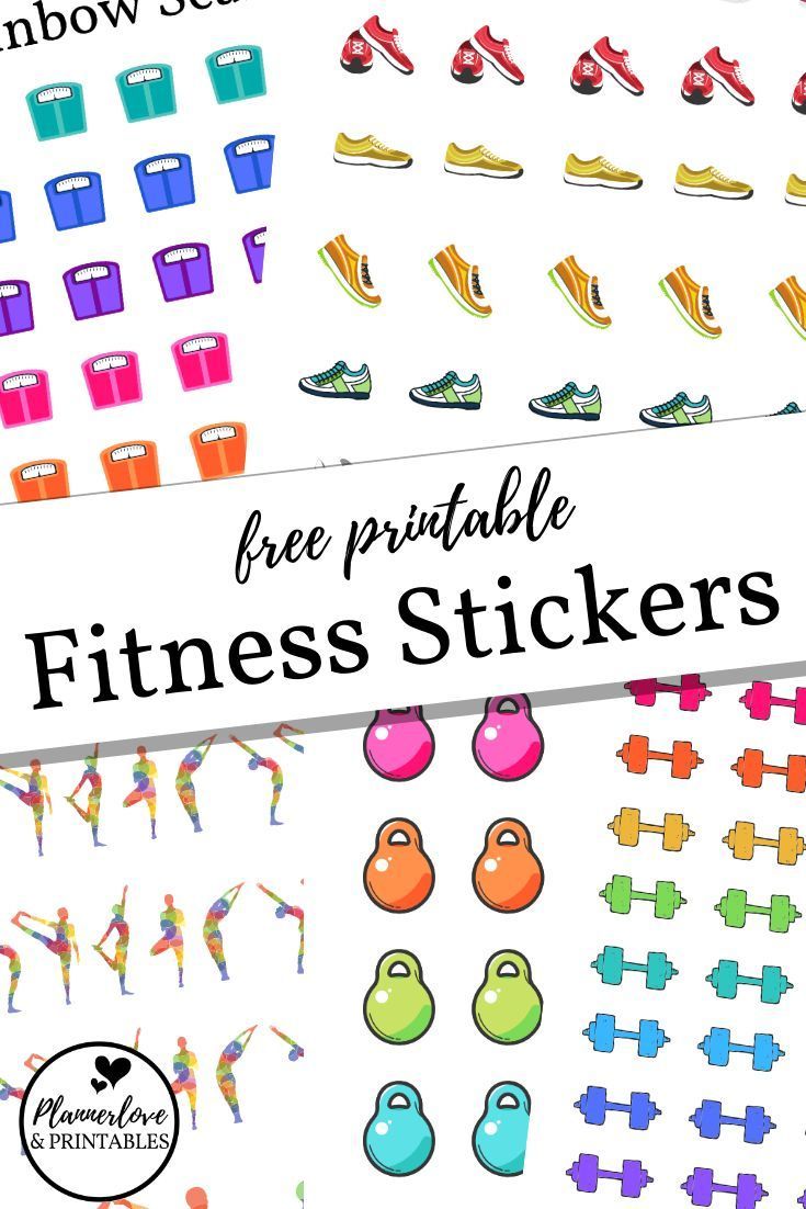 fitness stickers Archives - Plannerlove & Printables -   fitness Planner stickers