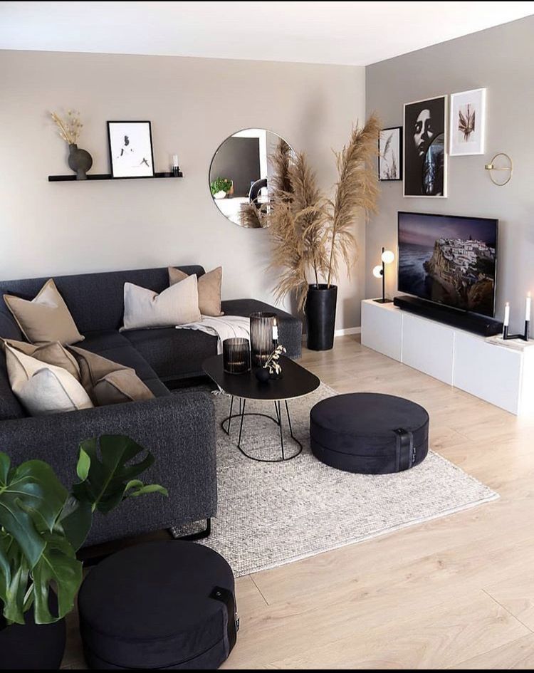 grey house -   16 home decor for  living room modern cozy ideas