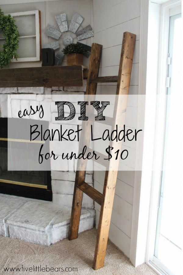 Blanket Ladder For Only $10 – Five Little Bears -   21 diy Decorations maison ideas