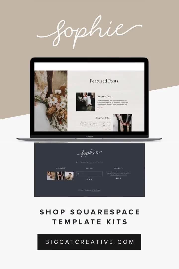 Sophie Squarespace Website Template Kit -   beauty Design brochure