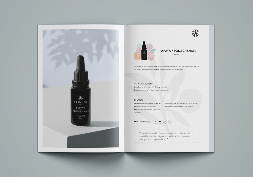 Ocinium Brochure / Cosmetic Brand -   beauty Design brochure