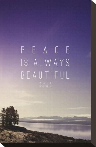 Stretched Canvas Print: Peace Is Always Beautiful by Leah Flores : 12x8in -   beauty Images peace