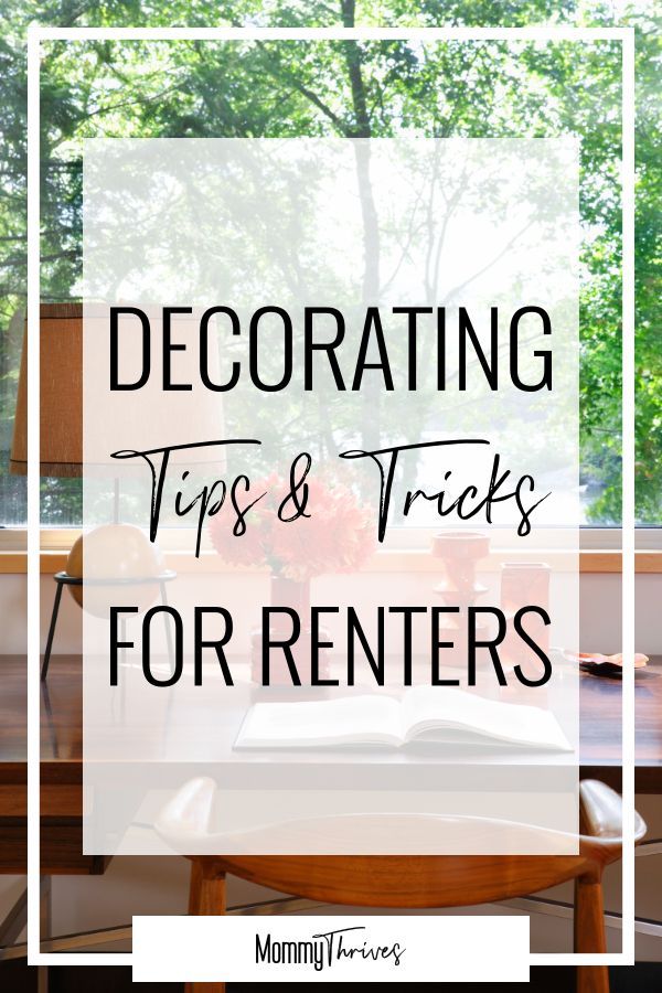 Decorating Tips For Renters - Mommy Thrives -   diy Apartment decor for renters