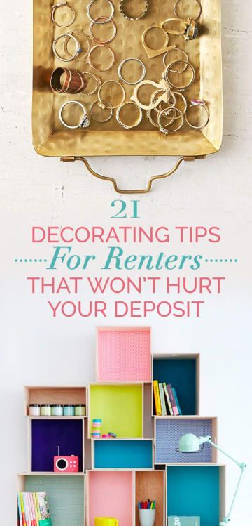 21 Cheap And Easy Decorating Tricks For Renters -   diy Apartment decor for renters