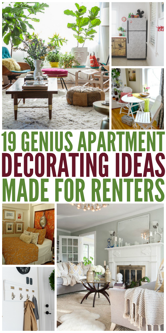 19 Genius Apartment Decorating Ideas Made for Renters -   diy Apartment decor for renters