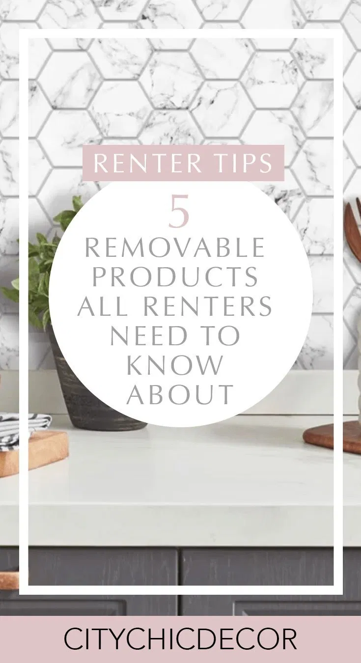 5 Removable Products all Renters Need to Know About - City Chic Decor -   diy Apartment decor for renters