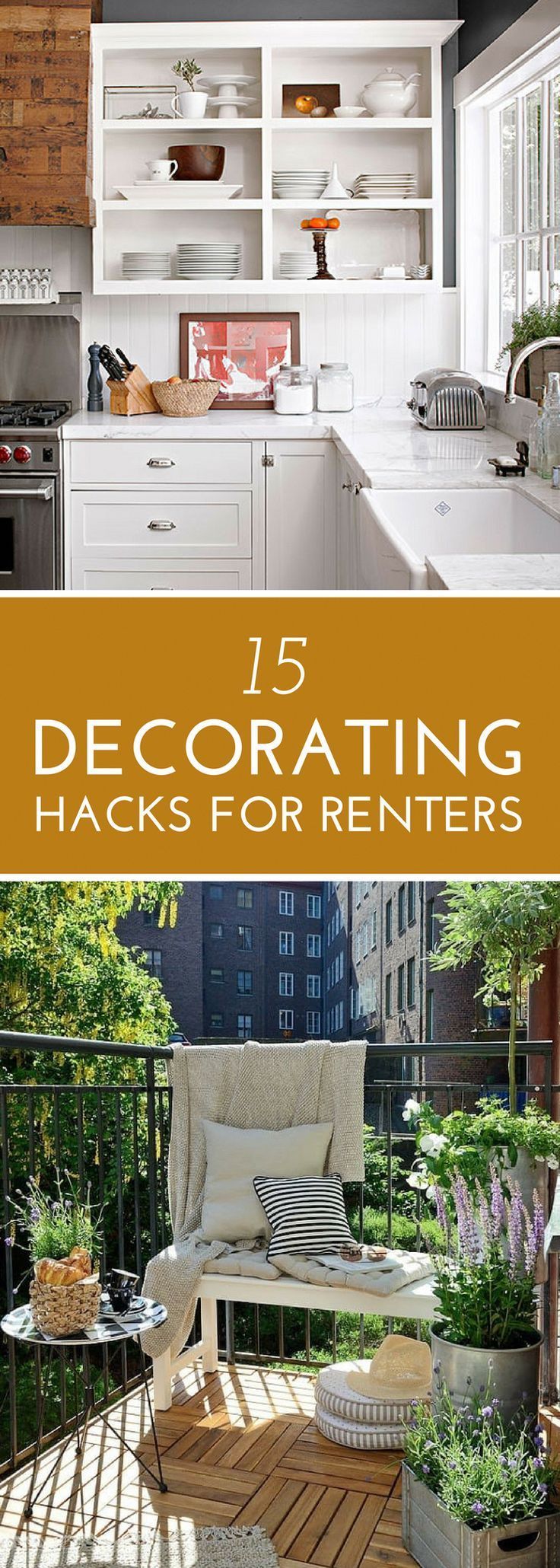 15 Decorating Hacks for Renters (That Won't Cost You Your Security Deposit) -   diy Apartment decor for renters