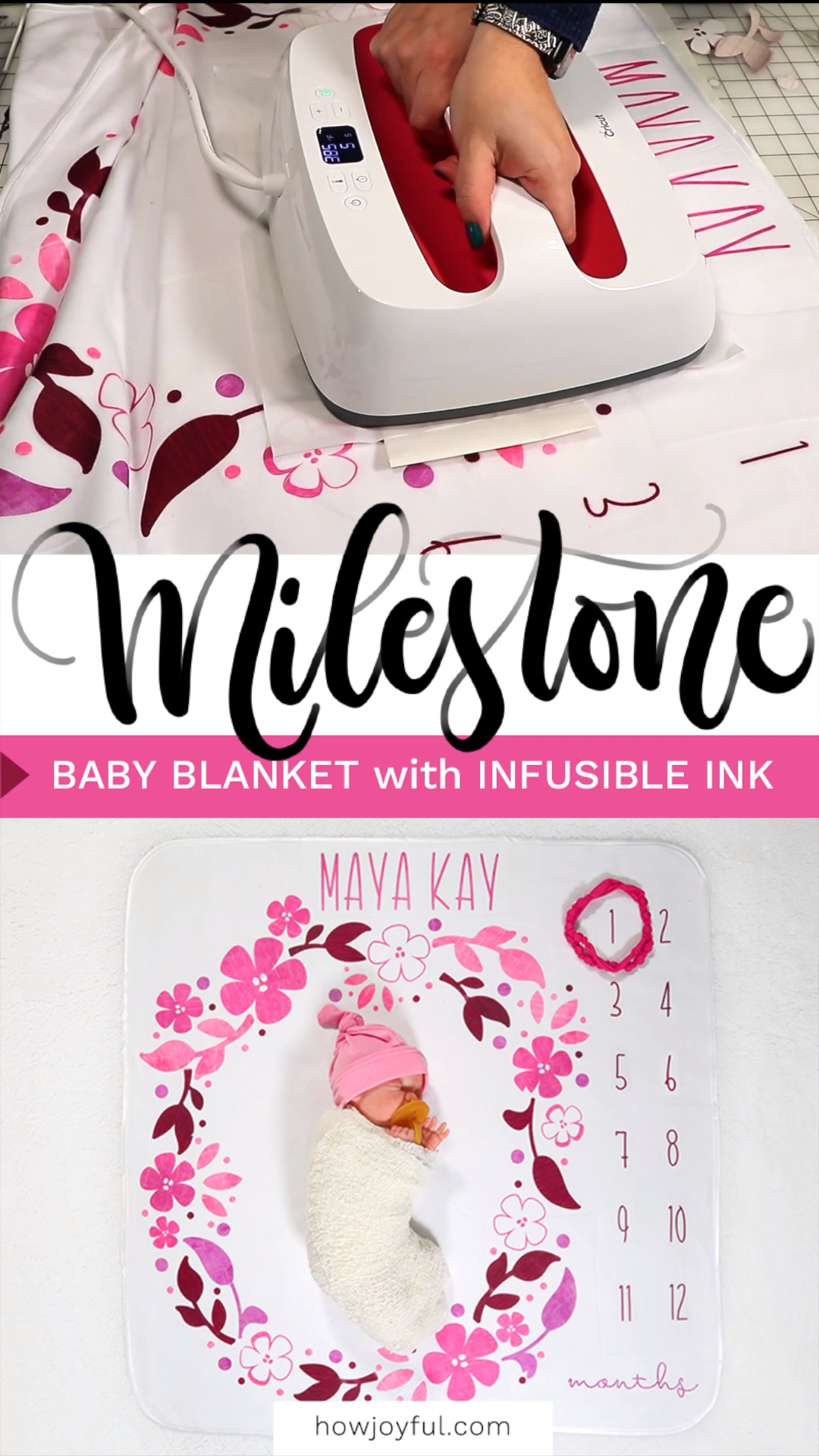DIY Baby Milestone Blanket using Cricut's Infusible ink -   diy Baby stuff
