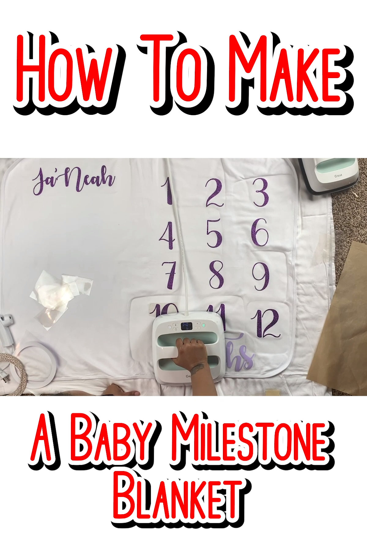 How To Make A Baby Milestone Blanket -   diy Baby stuff