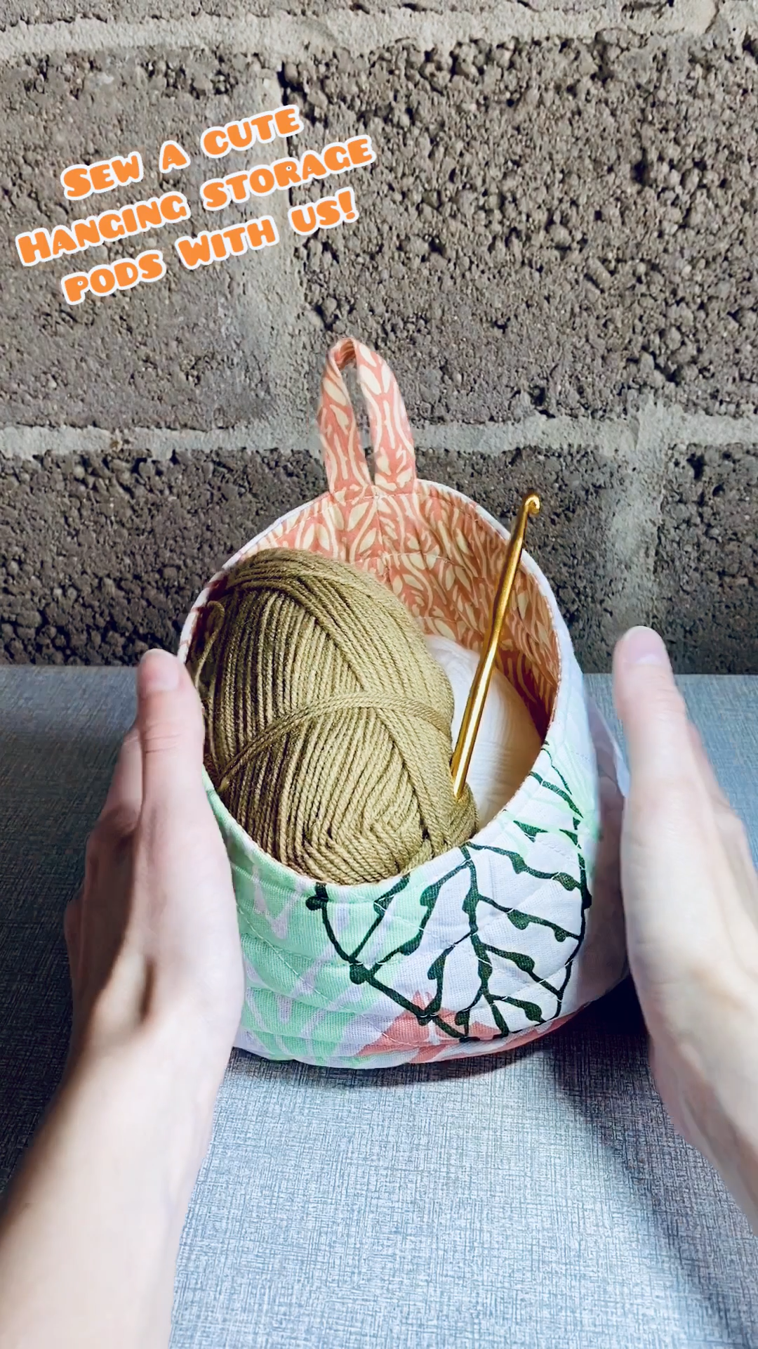 Knitting Project Bag PATTERN, Bubble Basket Hanging Pods, Easy for Beginners Yarn Storage Bag DIY -   diy Bag crafts
