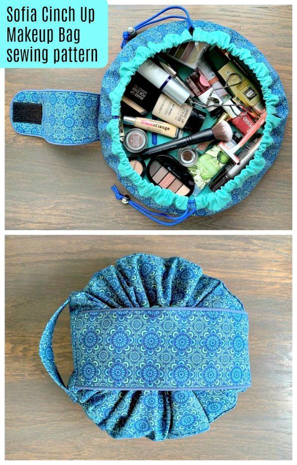 Sofia Cinch-Up Makeup Bag sewing pattern - Sew Modern Bags -   diy Bag crafts