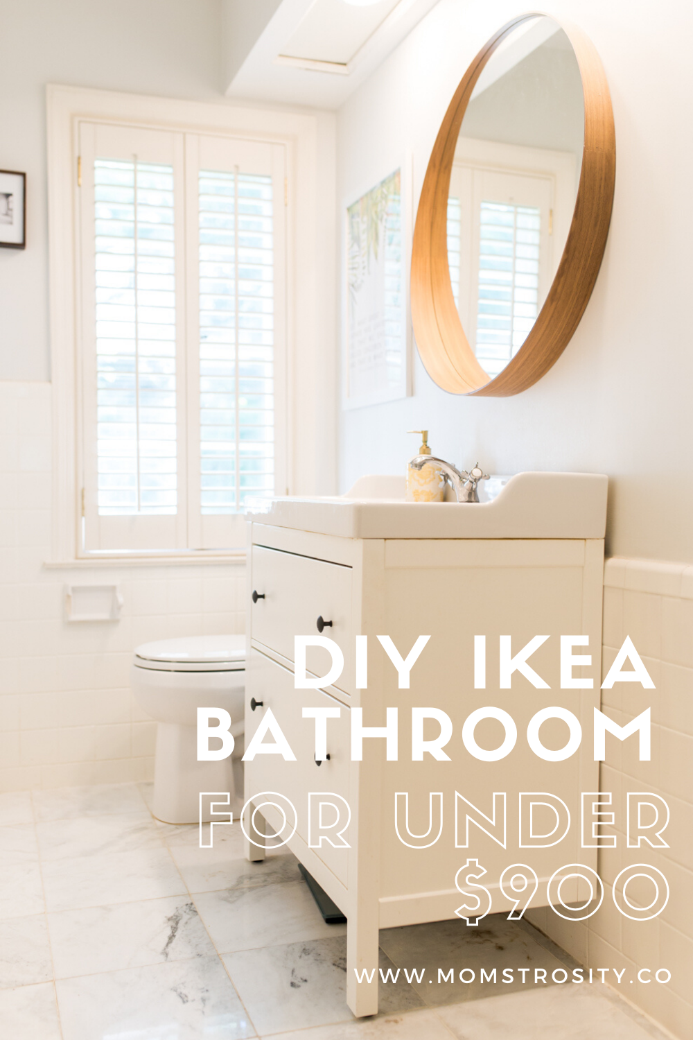 Bright IKEA Bathroom Makeover (For Under $900!) — MOMSTROSITY -   diy Bathroom ikea