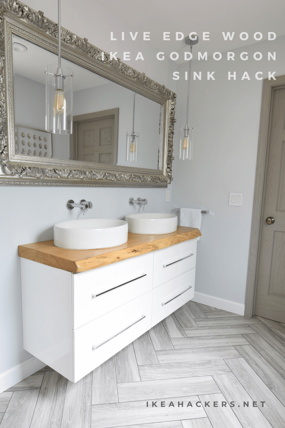 IKEA bathroom vanity gets a luxurious live edge upgrade - IKEA Hackers -   diy Bathroom ikea