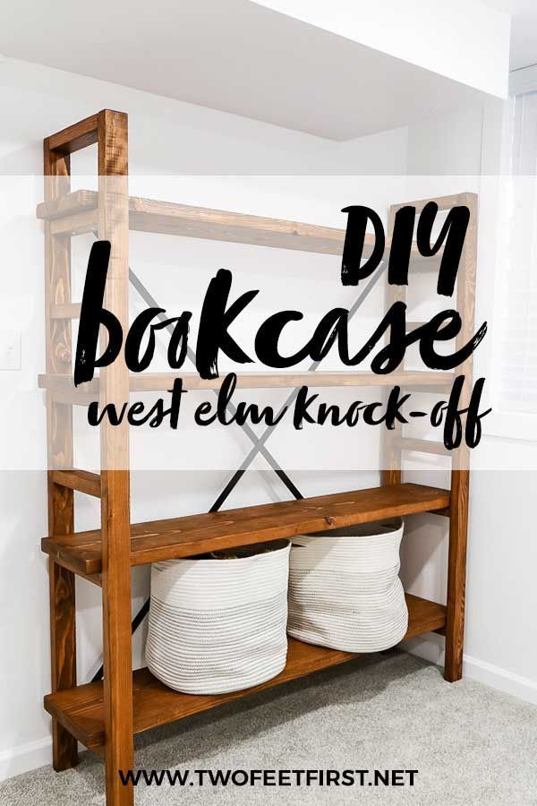 How to build a simple bookshelf: West Elm Knock-Off -   diy Bookshelf metal