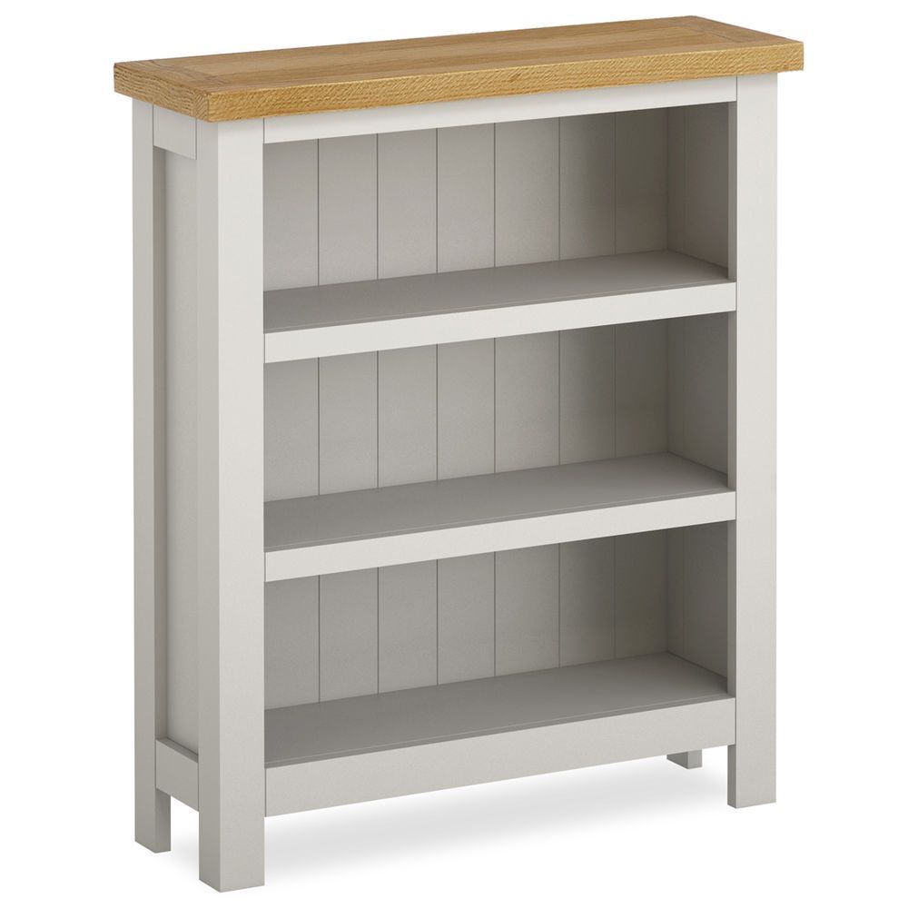 Farrow Grey Small Bookcase Low Painted Solid Wood 3 Book Shelf Display Unit Oak 5060359893758 | eBay -   diy Bookshelf short