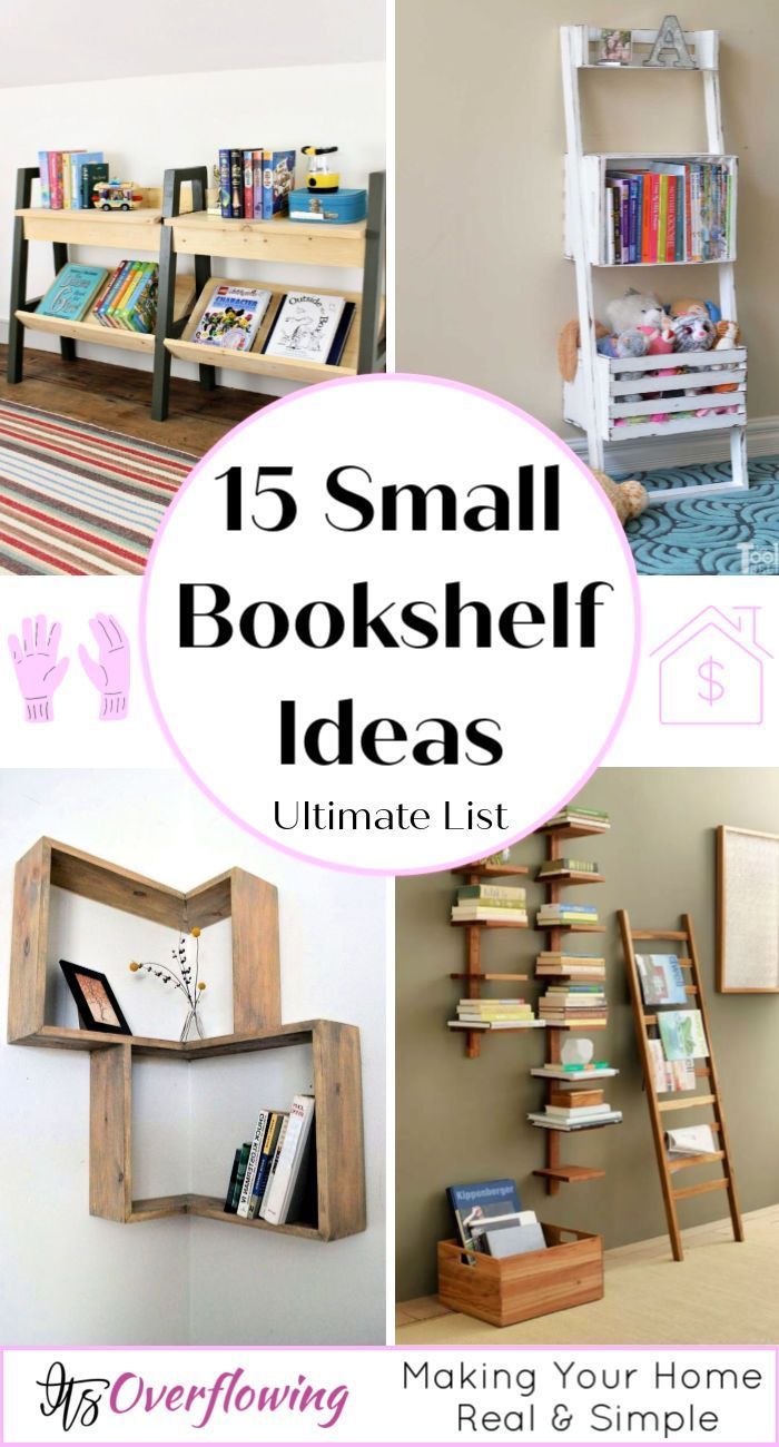 15 Small Bookshelf Ideas with Clever Storage Space -   diy Bookshelf short