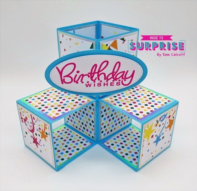 Triple Pop-Up Cube Card -   diy Box cube