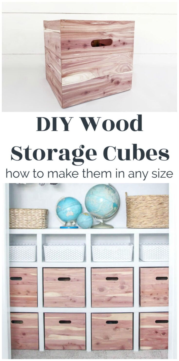 How to Make Wood Storage Cubes in any Size - Lovely Etc. -   diy Box cube