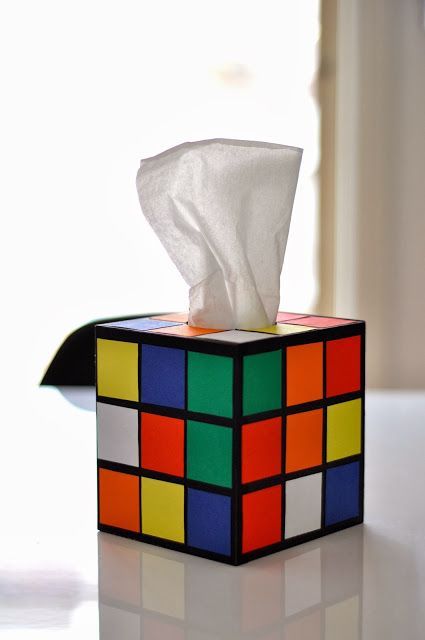 DIY Rubik's Cube Tissue Box Cover - Melissa Ting -   diy Box cube
