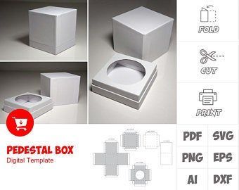 CHAMFERED CUBE Template svg png dxf eps ai pdf for print | Etsy -   diy Box cube