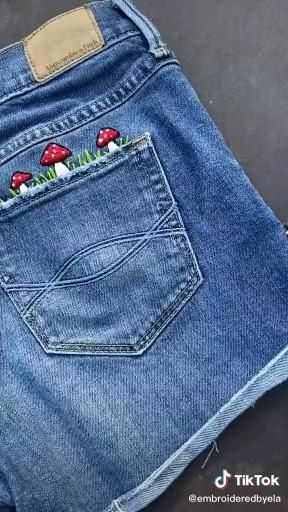 Embroidered Shorts! -   diy Clothes crafts