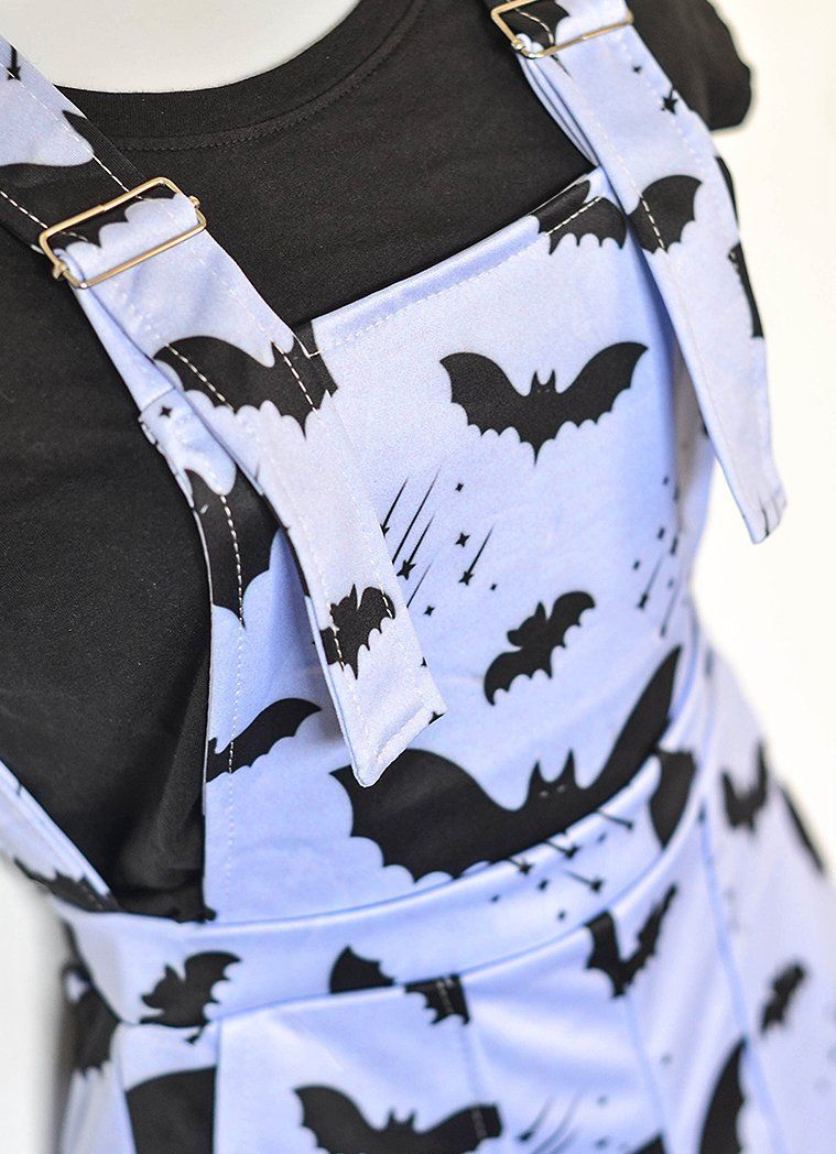 Bat Pattern Overalls -   diy Clothes goth