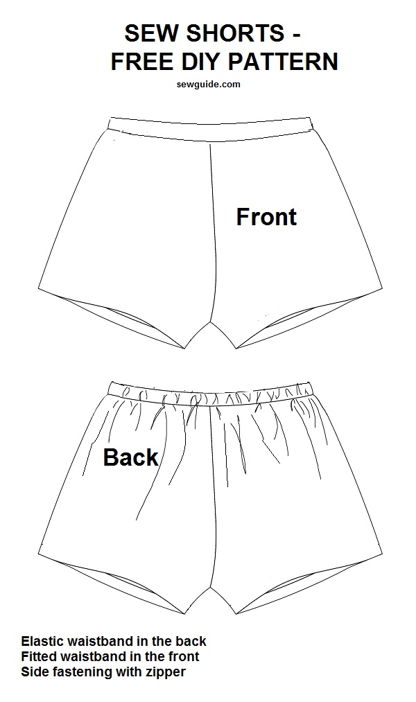 How to sew SHORTS- {3 Free DIY Patterns & sewing tutorials} - Sew Guide -   diy Clothes patterns