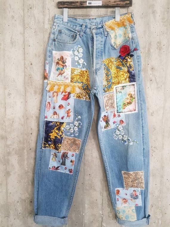 Vintage apcycled? Jean's vintage  lee  | Etsy -   diy Clothes vintage