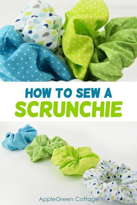 How To Make Scrunchies - AppleGreen Cottage -   diy Easy sewing