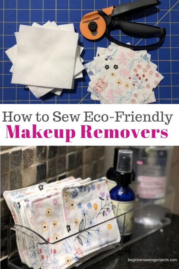 Eco-friendly Reusable Makeup Remover Pads - Beginner Sewing Projects -   diy Easy sewing