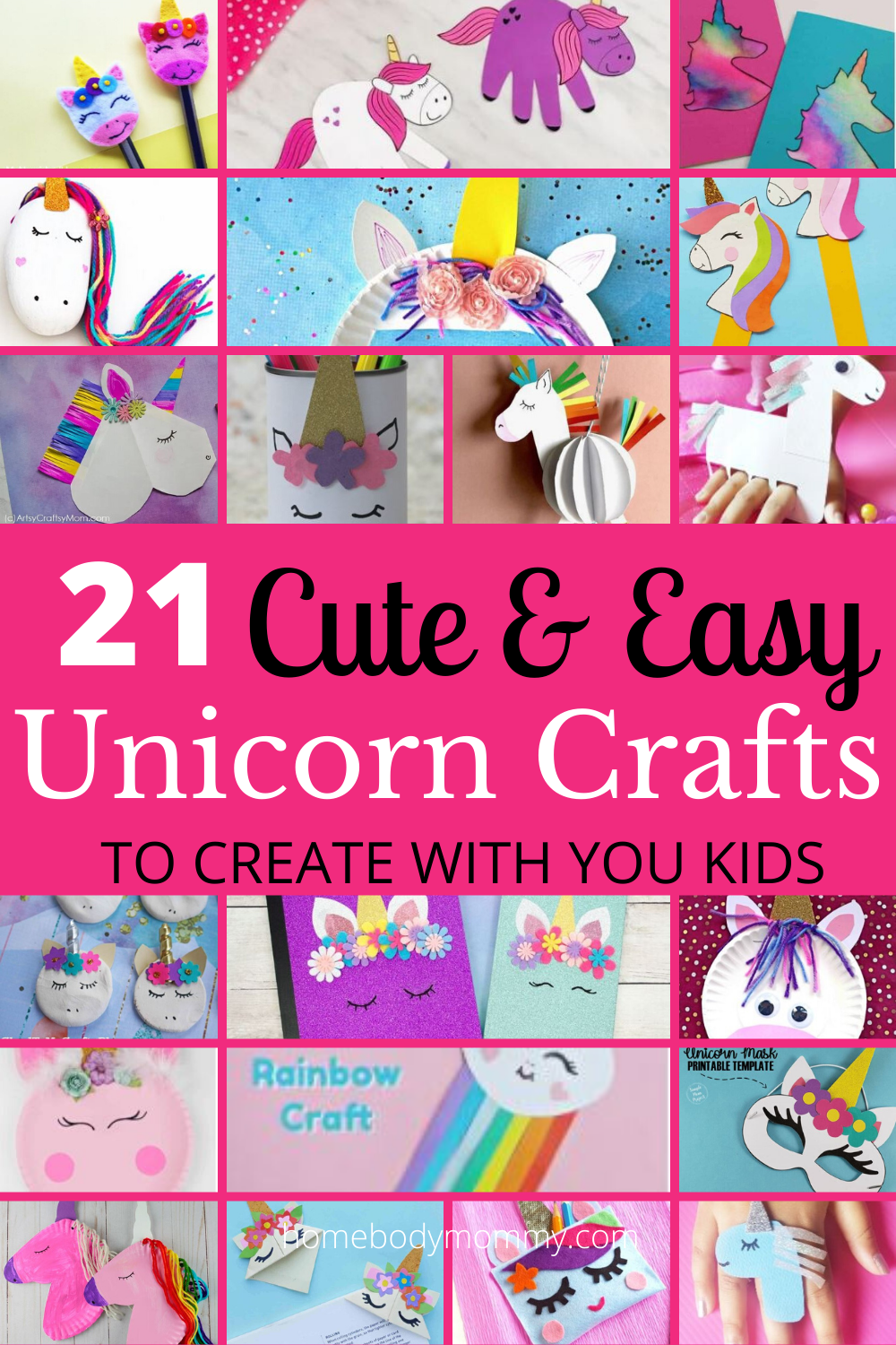 21 Adorable DIY Unicorn Crafts for Kids to Make - Homebody Mommy -   diy Easy unicorn