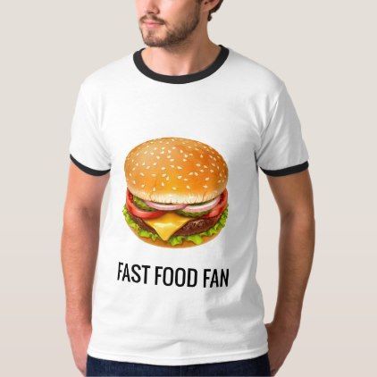 Fast Food Fan Ringer T-Shirt -   diy Food fast
