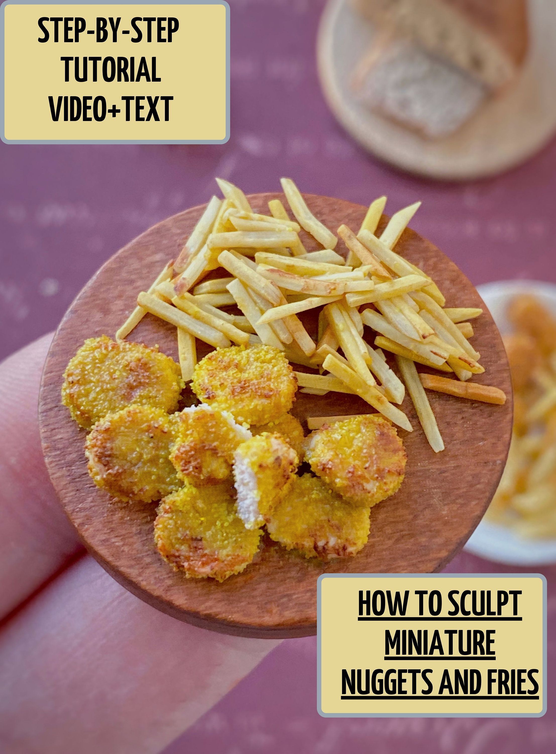 Mini food tutorial, dollhouse miniature DIY instructions, DIY mini fast food -   diy Food fast