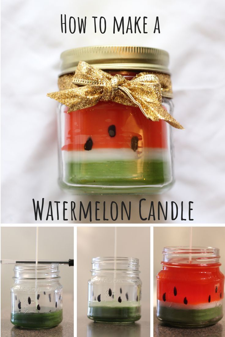 How to make a Watermelon Candle -   diy Ideas gifts