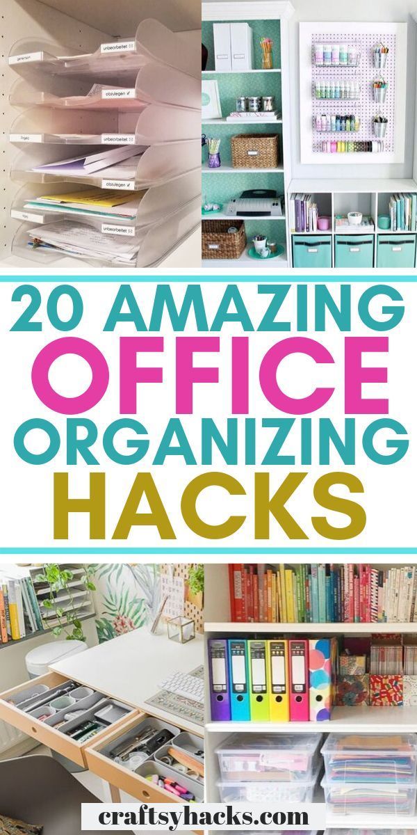 40 Creative Office Organization Ideas -   diy Organization study