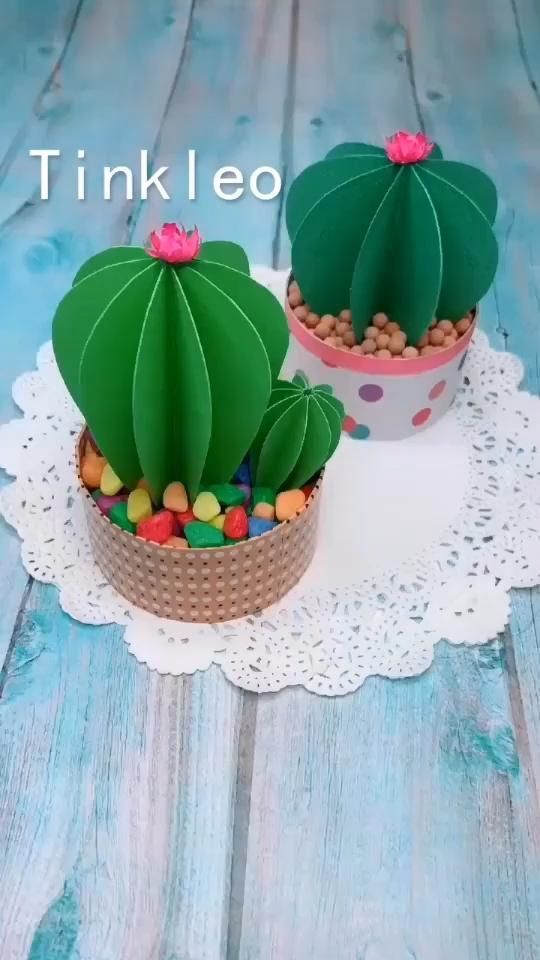 DIY Paper Cactus Decoration -   diy Paper cactus