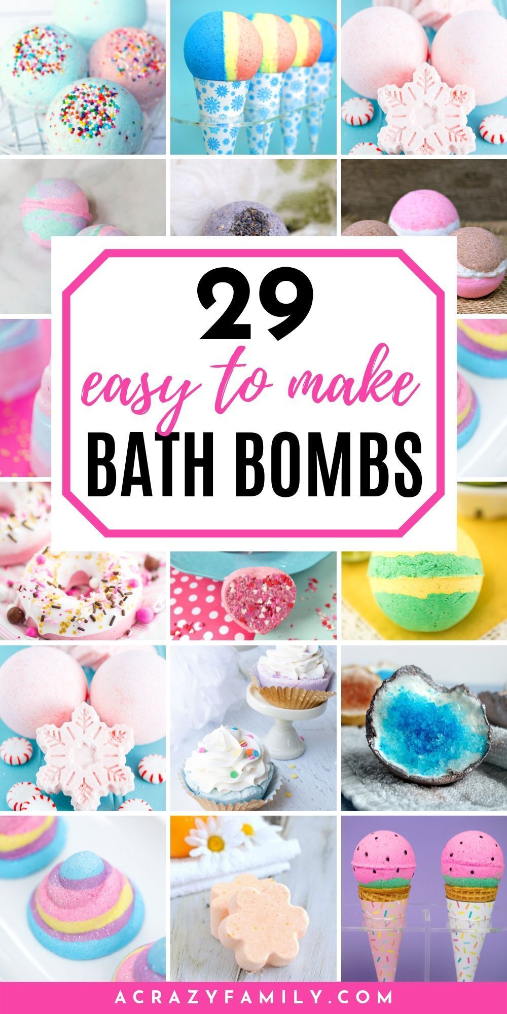 29 Easy To Make Bath Bombs -   diy Presents faceis