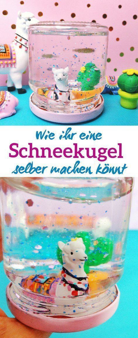 DIY Schneekugel - einfache und schnelle Schritt f?r Schritt Anleitung - kleinliebchen -   diy Presents for children