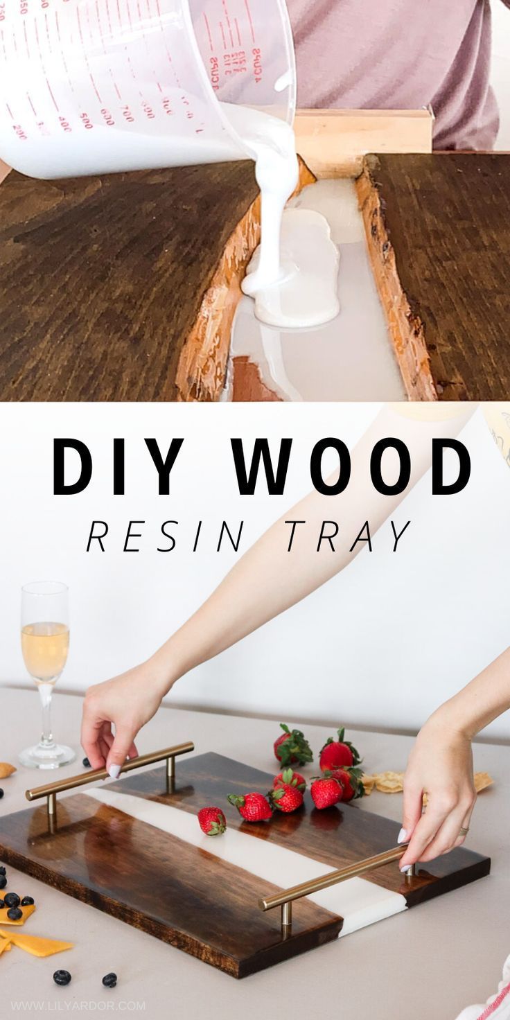 DIY WOOD RESIN TRAY ! SPILLED MILK EFFECT! VIDEO + PICS -   diy Projects with wood