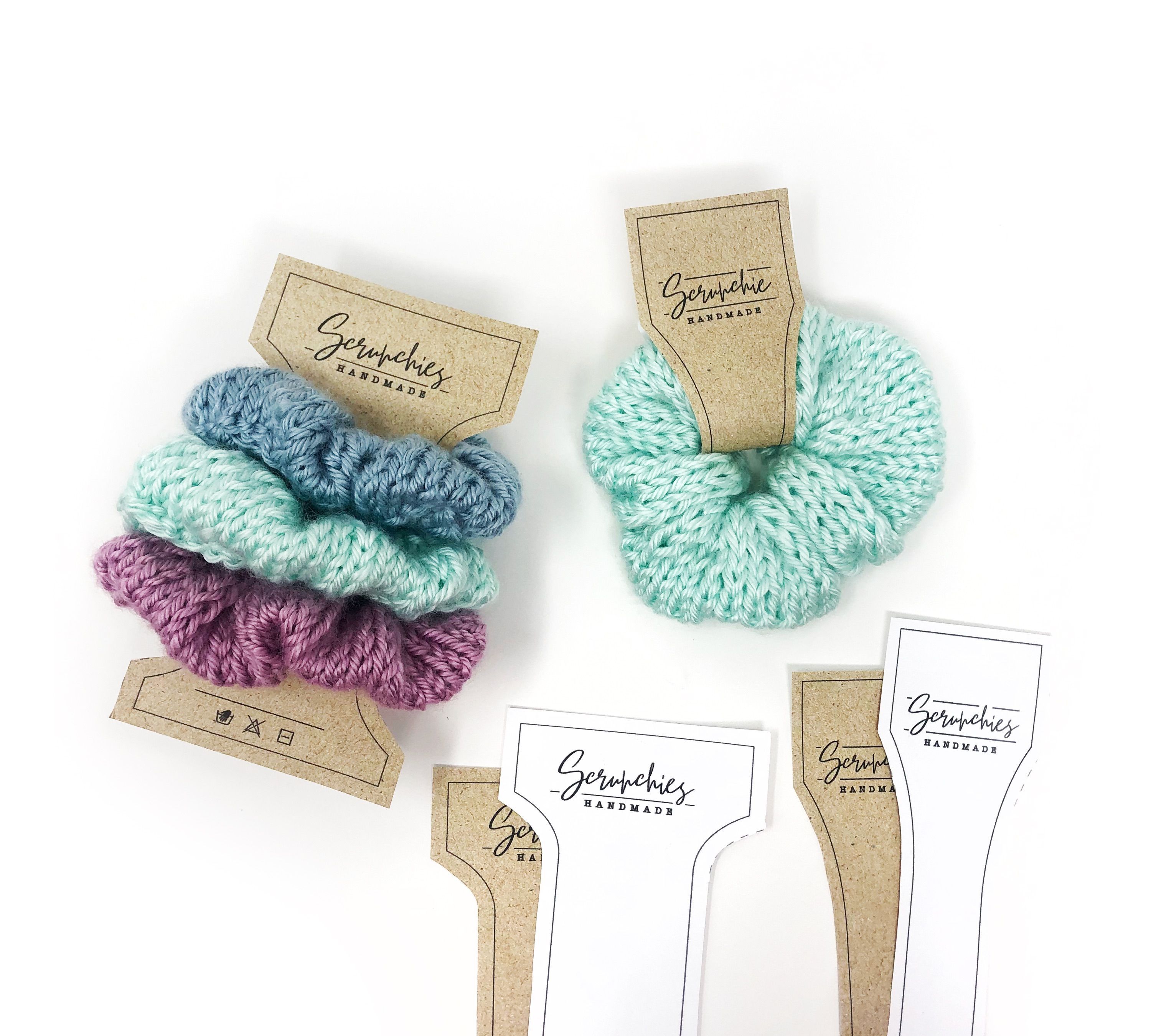 Printable tags for handmade scrunchies -   diy Scrunchie packaging